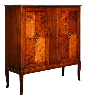 Art Nouveau Oak Cabinet, Early 20th Century