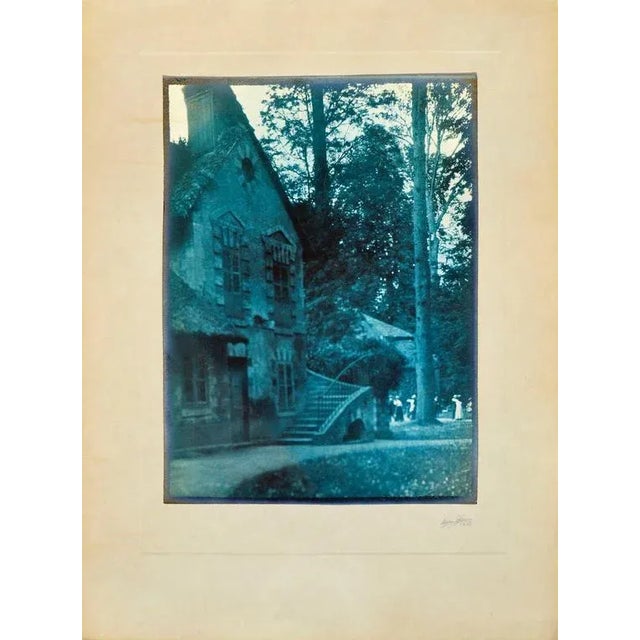 Early 20th Century "A Dance in the Moonlight" Landscape Lithobrome Photograph by Sigismund Blumann For Sale