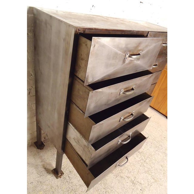 Industrial Ten Drawer Metal Cabinet Chairish