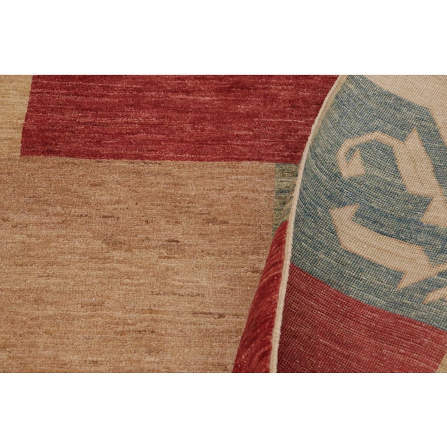 Tan Contemporary Gabbeh Beige/Tan Wool Rug - 9'0'' X 11'6'' For Sale - Image 8 of 10