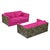 Wood Adrian Pearsall Craft Associates Pink Paul Evans Style Brutalist Loveseat Sofa For Sale - Image 7 of 16