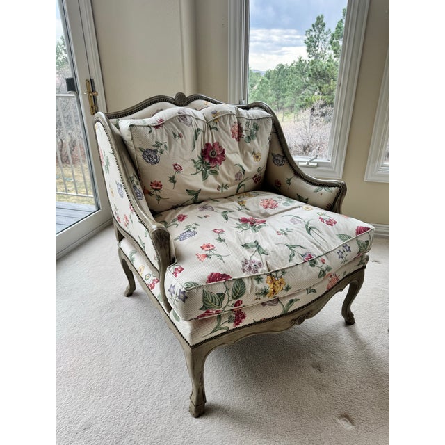 Fashioned by Minton Spidell of Los Angeles, having painted serpentine crest rails with shell finials above the conforming...