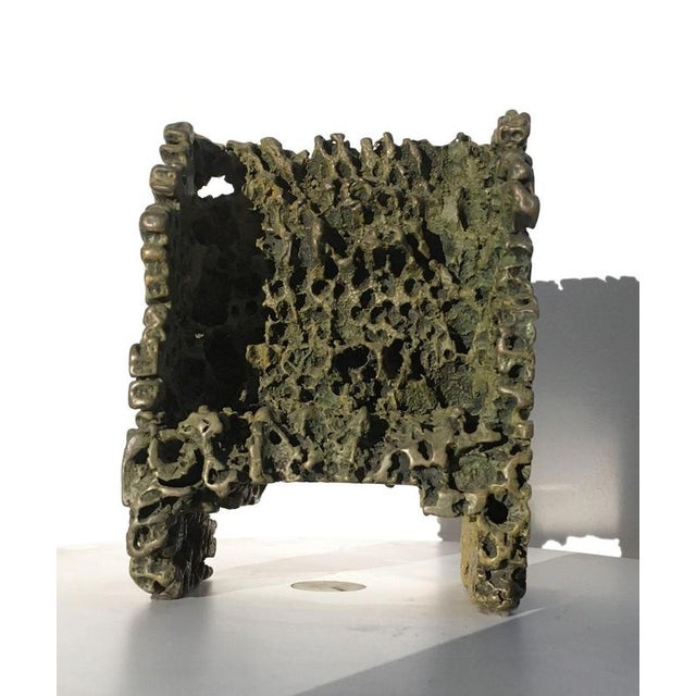 Italian Bronze Abstract Sculpture by Urano Palma, 1985 For Sale - Image 11 of 18