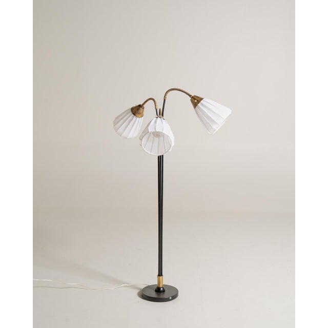 Swedish Three-Light Floor Lamp, 1950s For Sale - Image 6 of 14