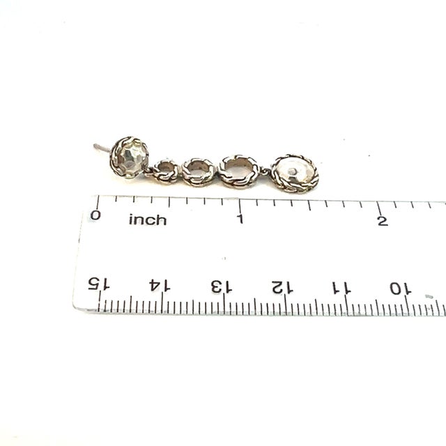 Late 20th Century Late 20th Century John Hardy Estate Woven Cable Dangle Earrings Sterling Silver, A Pair For Sale - Image 5 of 5