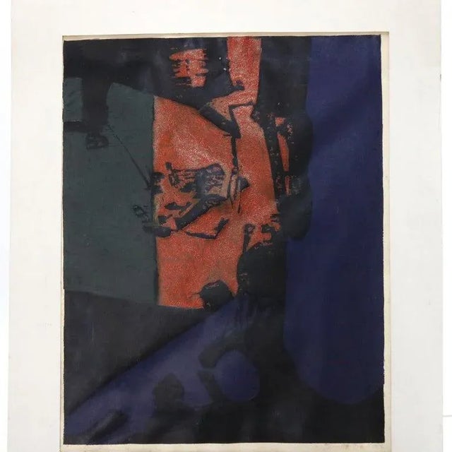 1960s 1960s Mid Century Modern Abstract Impressionist Mixed Media Print C1968, Framed For Sale - Image 5 of 9