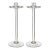 Pair of Orrefors Sweden Tall Glass Cylinder Candlesticks For Sale
