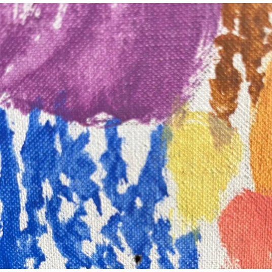 Mid-Century Modern 1960s Artist Ella Wharton Alluisi "Horned Cat" 1136 Original Mid Century Painting 20x24 For Sale - Image 3 of 8