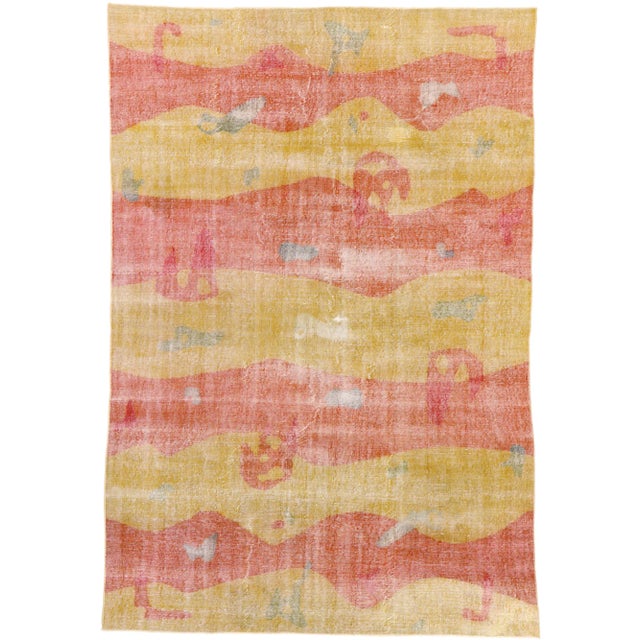 Zeki Muren Vintage Turkish Sivas Rug - 07'02 X 10'04 For Sale - Image 10 of 10