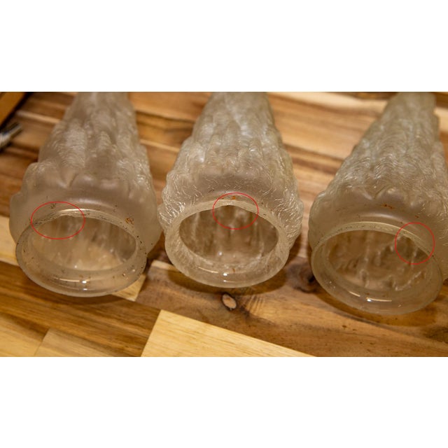 Art Deco Wrought Iron and Verre Craquelé Lamp attributed to Charles Schneider, France, 1930s For Sale - Image 10 of 12