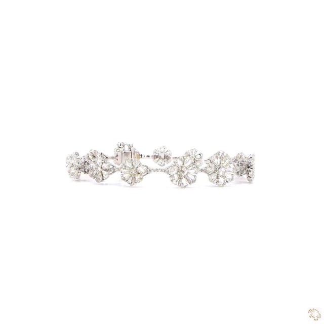 5.15 Carat Rose Cut Diamond Gold Bracelet For Sale - Image 9 of 9