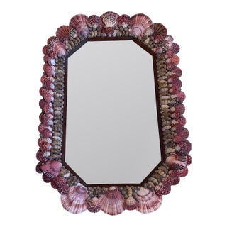 Antique Mirror With Shells For Sale