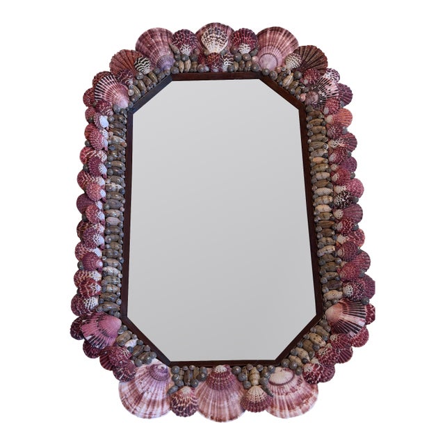 Antique Mirror With Shells For Sale