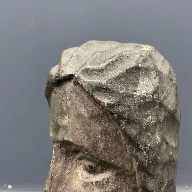 Painted Carved Wooden Head For Sale - Image 15 of 18