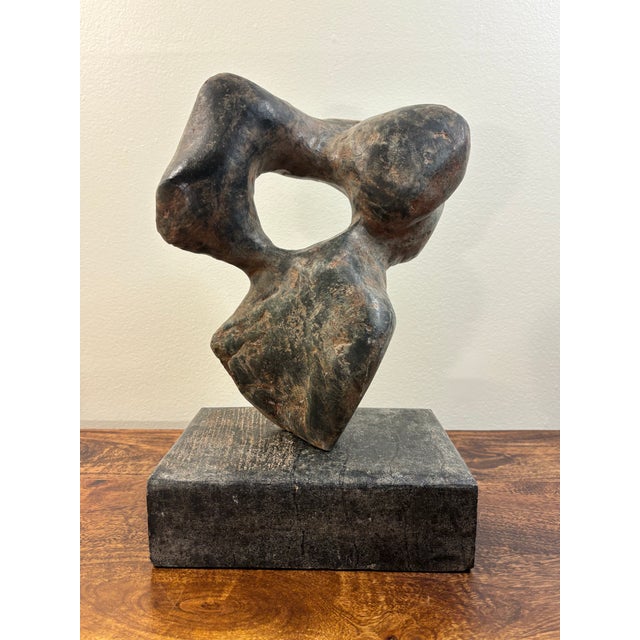 Mid-Century Modern 1970s David Breenen Signed Abstract Freeform Modernist Sculpture For Sale - Image 3 of 9
