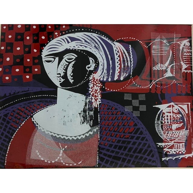 Aluminum silkscreen print by Vittorio Maria Di Carlo, an artist from Puglia. Made in the 1970s, limited edition of 13 out...