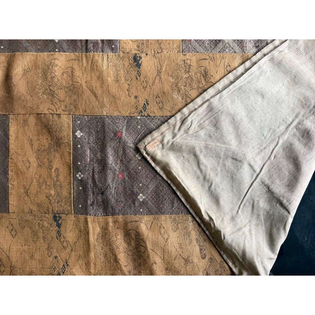 Antique Japanese Silk Kesa Monk's Robe with Patchwork Meiji Era For Sale In Atlanta - Image 6 of 16