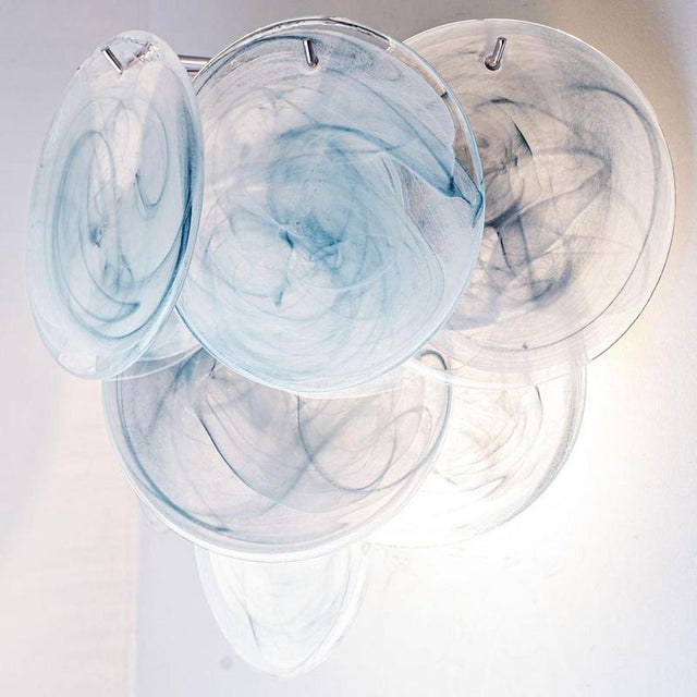 Large Murano Blue Glass Discs and Brass Wall Light, Italy, 1970 For Sale - Image 11 of 15