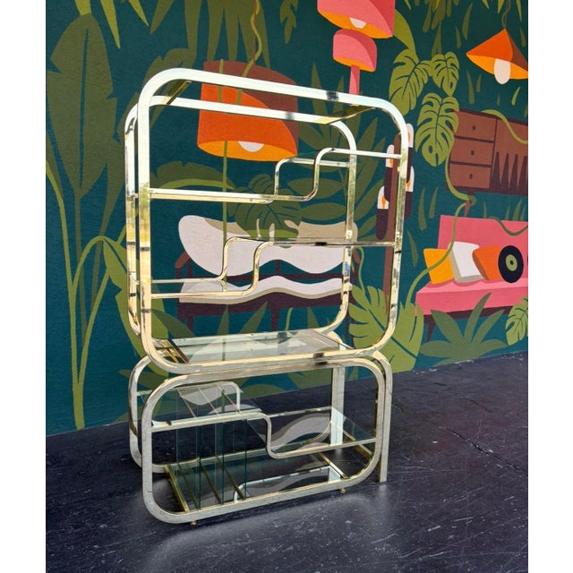 Mid-Century Modern Postmod Design Institute of America Modular Étagère For Sale - Image 3 of 14
