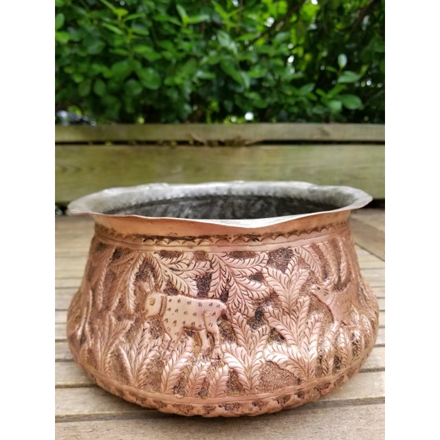 Late 18th Century Highly Embellished Antique Copper Pakistani Cooking Pot For Sale - Image 5 of 11