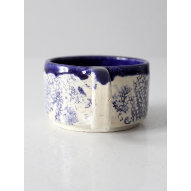 Blue Vintage Studio Pottery Mug For Sale - Image 8 of 10