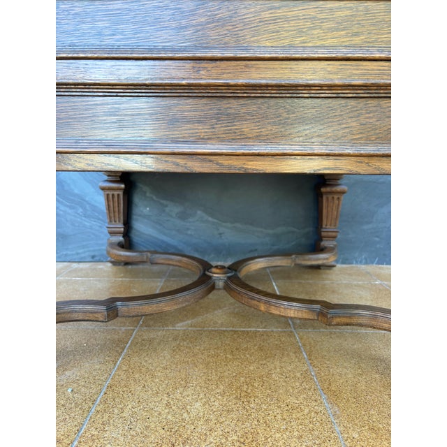 Pair of Spanish Classical Revival Style Oak Side Tables, Mid-20th Century For Sale - Image 13 of 13