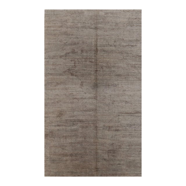 Rug & Kilim’s Modern Textural Rug in Neutral Taupe and Gray Tone-on-Tone -14x24 For Sale