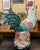 Majolica Large Vintage Majolica Style Ceramic Rooster Figurine For Sale - Image 4 of 9