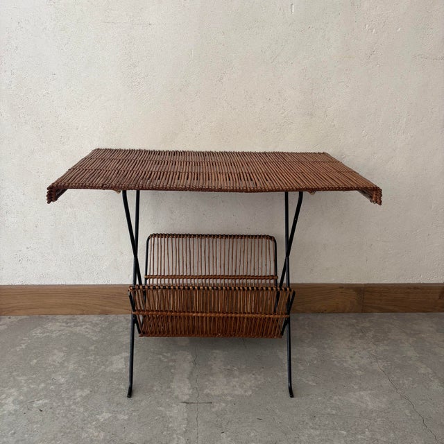 Wicker Coffee Table with Magazine Rack For Sale - Image 6 of 6