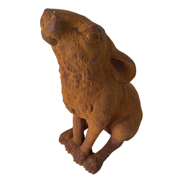 Cast Iron Sitting Hare Figure For Sale