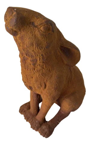 Cast Iron Sitting Hare Figure