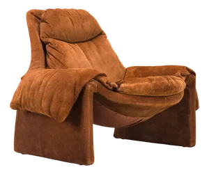 Proposals P60 Leather Lounge Chair by Vittorio Introini for Saporiti, Italy, 1960s