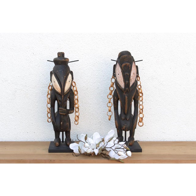 Antique Bamana Jo Society Couple on Custom Stand For Sale - Image 11 of 11