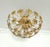 1990s Vintage Solid Brass Palm Leaf Statement Chandelier Flush Mount Lighting Ceiling Light For Sale - Image 5 of 12