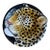 Vintage Italian Majolica Leopard Head Ceramic Bowl or Wall Plate For Sale