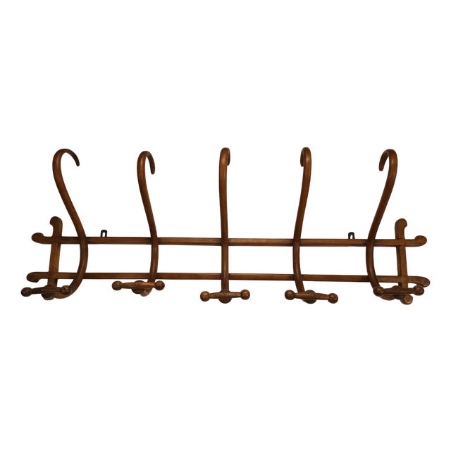 Wall-Mounted Coat Rack from Thonet, 1890s For Sale