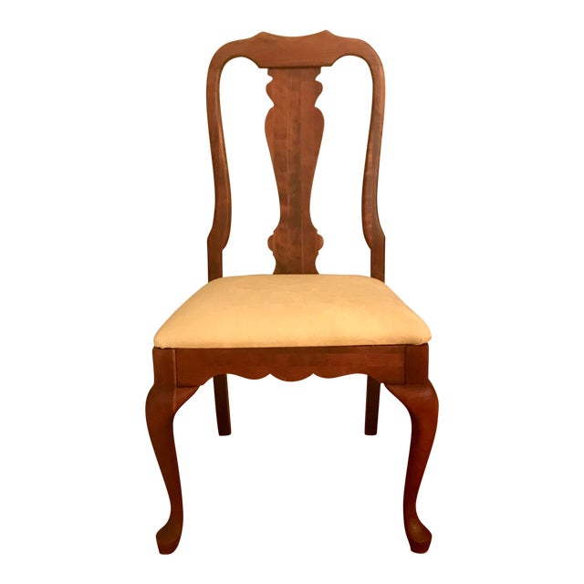 Queen Anne Upholstered Dining Chair 1960’s Fancher Chairish