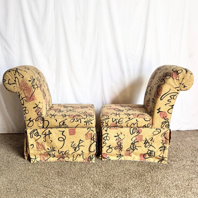 Vintage Postmodern Chinoiserie Dining Chairs With Storage - A Pair For Sale In Miami - Image 6 of 10