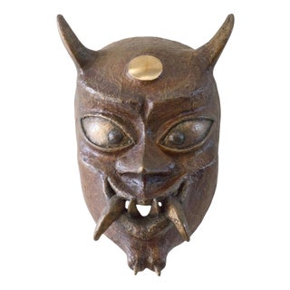 Bronze Oni Mask by Splady Art Studios For Sale