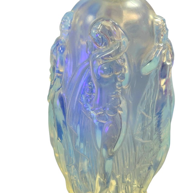 Sabino Gaite Opalescent Art Deco Perfume Bottle With Nymph Relief, France For Sale - Image 11 of 11