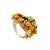 Early 21st Century Diamond 18k Two-Tone Dangling Hearts Ring, Size 6.25 For Sale - Image 5 of 7