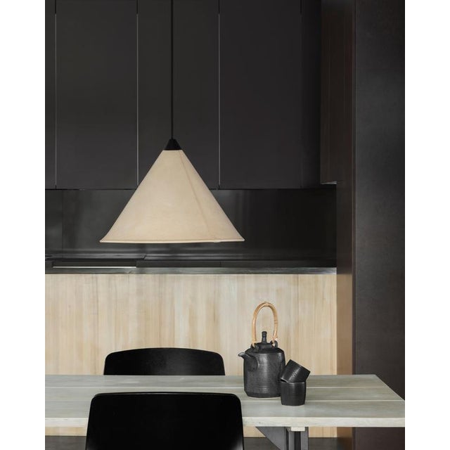 Contemporary Namibia Leather Cone Lamp by Cuero Design For Sale - Image 3 of 18
