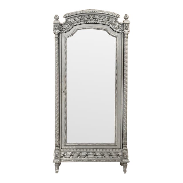 19th Century French Louis XVI Painted Armoire For Sale