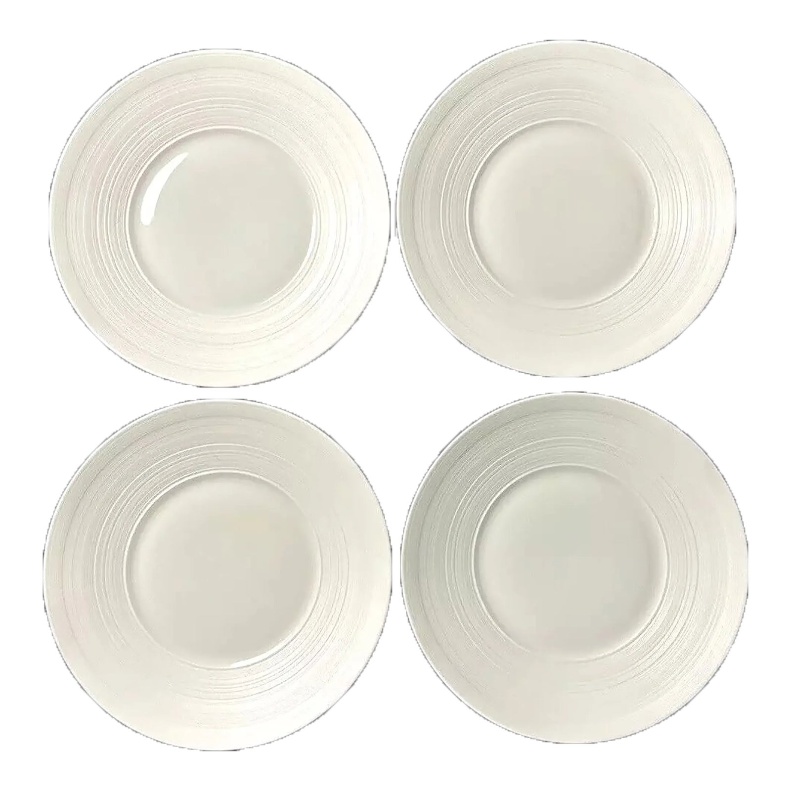 1980s Jl Coquet Limoges France Forme Hemisphere Textured Plates