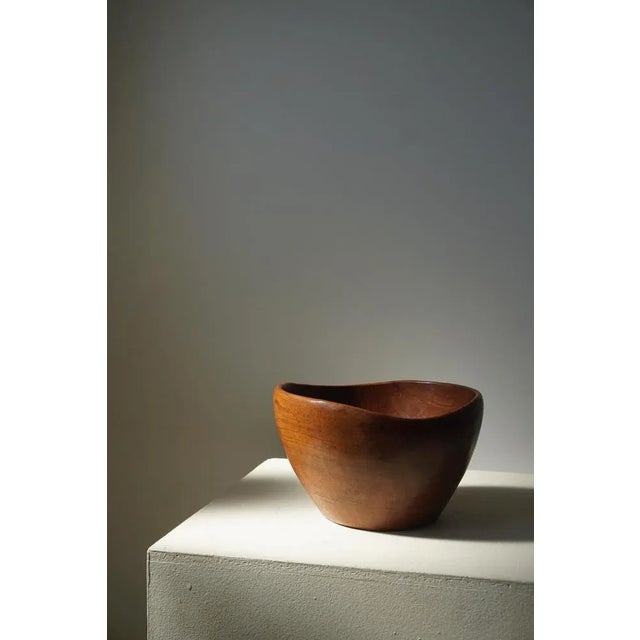 Wood Sculptural Teak Bowl, Denmark, 1960s For Sale - Image 7 of 8