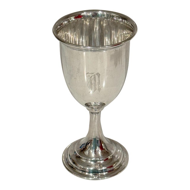 Antique Sterling Silver Goblet by Whiting Manufacturing Co #9323 For Sale