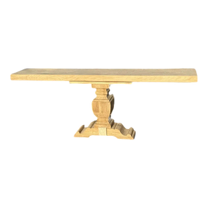 19th Century French Country Bleached Solid Oak Console Table