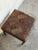 Mid-Century Modern Brown Leather Patchwork Square Ottoman Danish Mid-Century Modern 1970s For Sale - Image 3 of 10