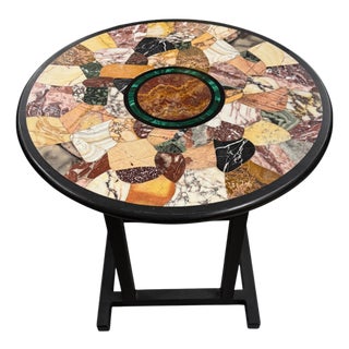 19th Century Specimen Marble Table Top with Custom Base For Sale