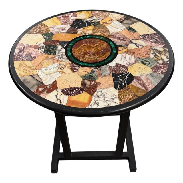 19th Century Specimen Marble Table Top with Custom Base For Sale